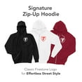 thumbnail image 2 of Firestone Apparel Zip Up Hoodie - Zippered Hooded Sweatshirt with Logo Shield Print – Unisex for Men or Women in Loose Classic Fit – Adult Sizes, 2 of 7