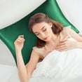 thumbnail image 2 of BNNG Satin Pillowcase for Hair and Skin, Silk Satin Pillowcase 2 Pack, Queen Size Pillow Cases Set of 2, Silky Pillow Cover with Envelope Closure 20*26in Home Textiles, 2 of 3