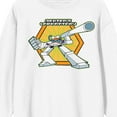 thumbnail image 2 of Dexter's Laboratory Exo-Suit Dexter Crew Neck Long Sleeve White Adult Sweatshirt-Small, 2 of 3