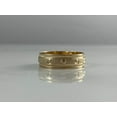 thumbnail image 3 of 14K Yellow Gold Beaded Milgrain Circle Pattern Solid Gold 6mm Wedding Band, 3 of 5