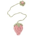thumbnail image 4 of OULII Crochet Car Pendant Car Rearview Mirror Pendant Pink Cotton Wool 1Pack, 4 of 7