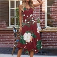 thumbnail image 3 of Jjayotai Sundress for Women, Summer Casual Sleeveless Dress, Swing Loose Floral Cover up Beach Tank Dresses with Pockets, Women's Casual Dresses Wine~ M, 3 of 7