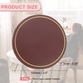 thumbnail image 2 of 6 Pcs Leather Coasters, Round Drinks Coasters for Coffee Table Housewarming Gifts Home (4 Inch, Wine Red), 2 of 7