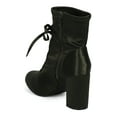 thumbnail image 3 of New Women Indulge Ella-1 Satin Round Toe Lace Up Block Heel Bootie, 3 of 7