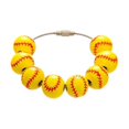 thumbnail image 1 of Dijes deportivos, accesorios de cuentas de madera, dije para, Simply Southern, bolso de playa amarillo, 1 of 4