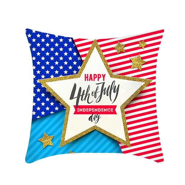 OAVQHLG3B 4th of July Decorations Pillow Covers 18x18 Inch Independence
