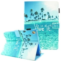 Allytech iPad 10.2 2020/2019 Case 8th/7th Generation, Slim Fit Multi Angle Viewing Stand Folio Flip Smart Shell Auto Sleep Wake Shockproof Cover for Apple iPad 10.2-inch Retina Display, Live it