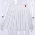 thumbnail image 5 of Fesfesfes Women Skirt Cute Pattern Skirt Thin Short Side Zipper Pleated Skirt Tops on, 5 of 9