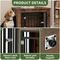 thumbnail image 4 of Uforic 34.5"L Wooden Dog Crate Furniture with Steel Lock,for Medium Dogs up to 40 Lb, 34.5"L x 21.8"W x 25.4"H, 4 of 9