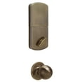 thumbnail image 2 of MiLocks Digital Deadbolt Door Lock and Passage Handleset Combo, Antique Brass Finish with Keyless Entry via Remote Control and Keypad Code for Exterior Doors (BXF-02AQ), 2 of 5