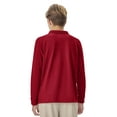thumbnail image 4 of Classroom School Uniforms Big Kid Long Sleeve Pique Polo CR835Y, XL, Red, 4 of 7