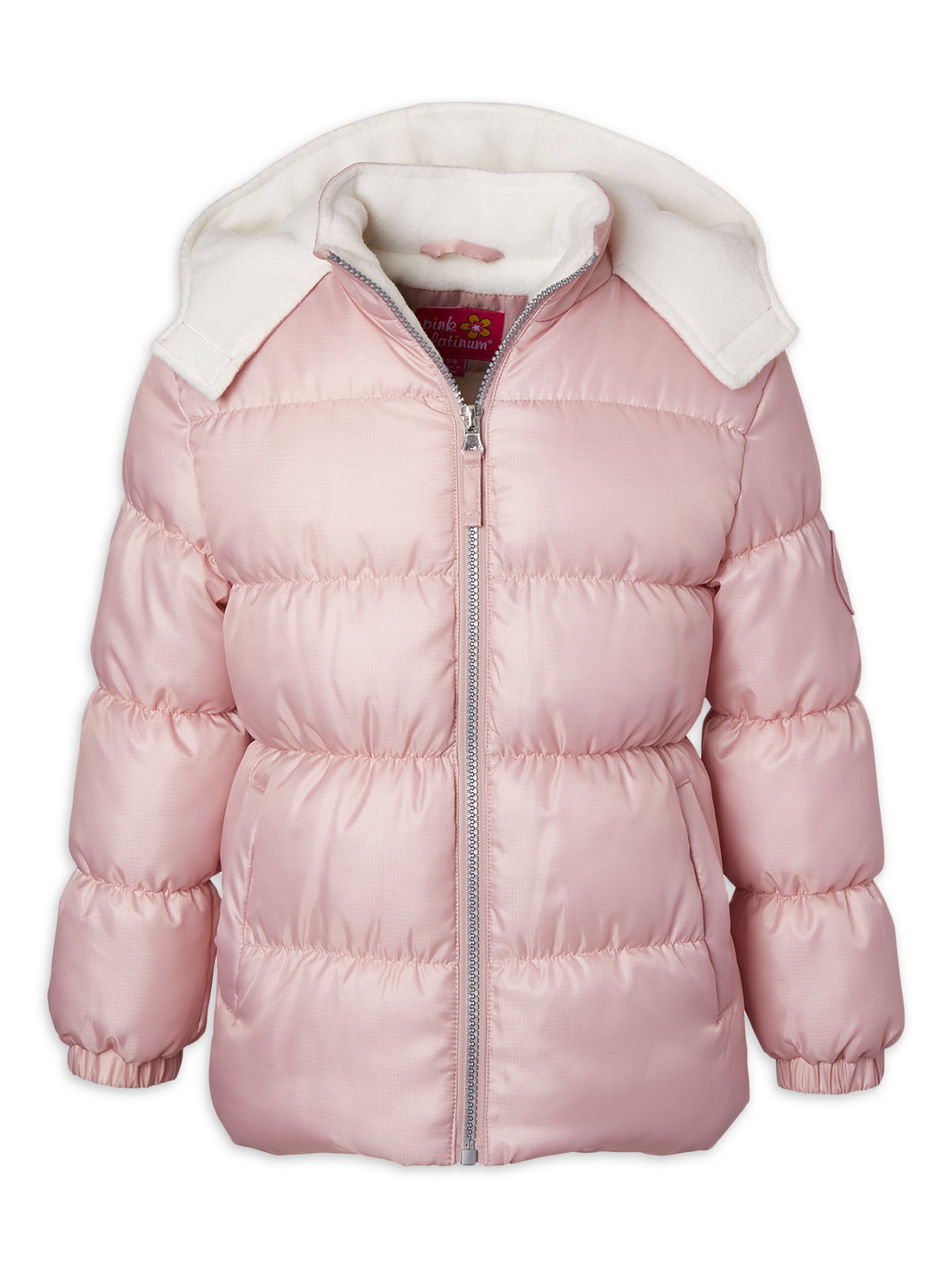 Pink Platinum Girls Puffer Jacket