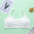 thumbnail image 2 of CYRBOKO Girls Bars 2025, Comfortable Padded Breathable Soft Cotton Training Bras White Size 9-14 T, 2 of 3
