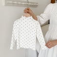 thumbnail image 4 of Mnyotv Girls' Long Sleeve T Shirt Spring Fall Clothes Polka Dot Printed Crewneck Tops Baby Girl Undershirts Size 5-6Y, 4 of 9