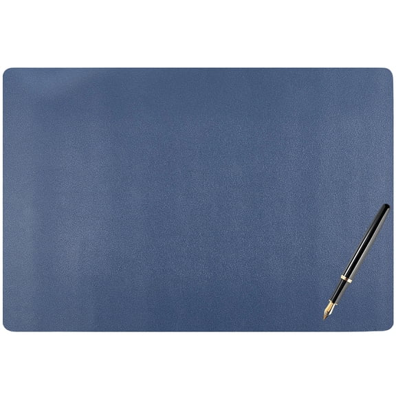 Leather Desk Pad Protector Non-Slip Mouse Pad Large Laptop Desk Blotter Waterproof Writing Mat PU Leather Rectangle Table Top Cover Easy Clean for Office Home Marine Blue 23.6x15.7 Inch DIY