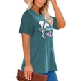 thumbnail image 2 of XCHQRTI Funny Rabbit Women Shirt Plus Size Graphic Tee Happy Easter Short Sleeve Oversized Tshirt, 2 of 9
