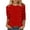 Red, variant on Christmas 3/4 Length Sleeve Womens T Shirts Fashion Crewneck Sparkly Sequin Blouse Glitter Shirts Loose Pullover Top ﻿