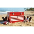 thumbnail image 3 of Yakimoto Nostalgia Series 21 Qt. Retro Metal Cooler, Portable Industrial Toolbox Ice Chest for Camping, Tailgating, and Picnics, Red, 3 of 11