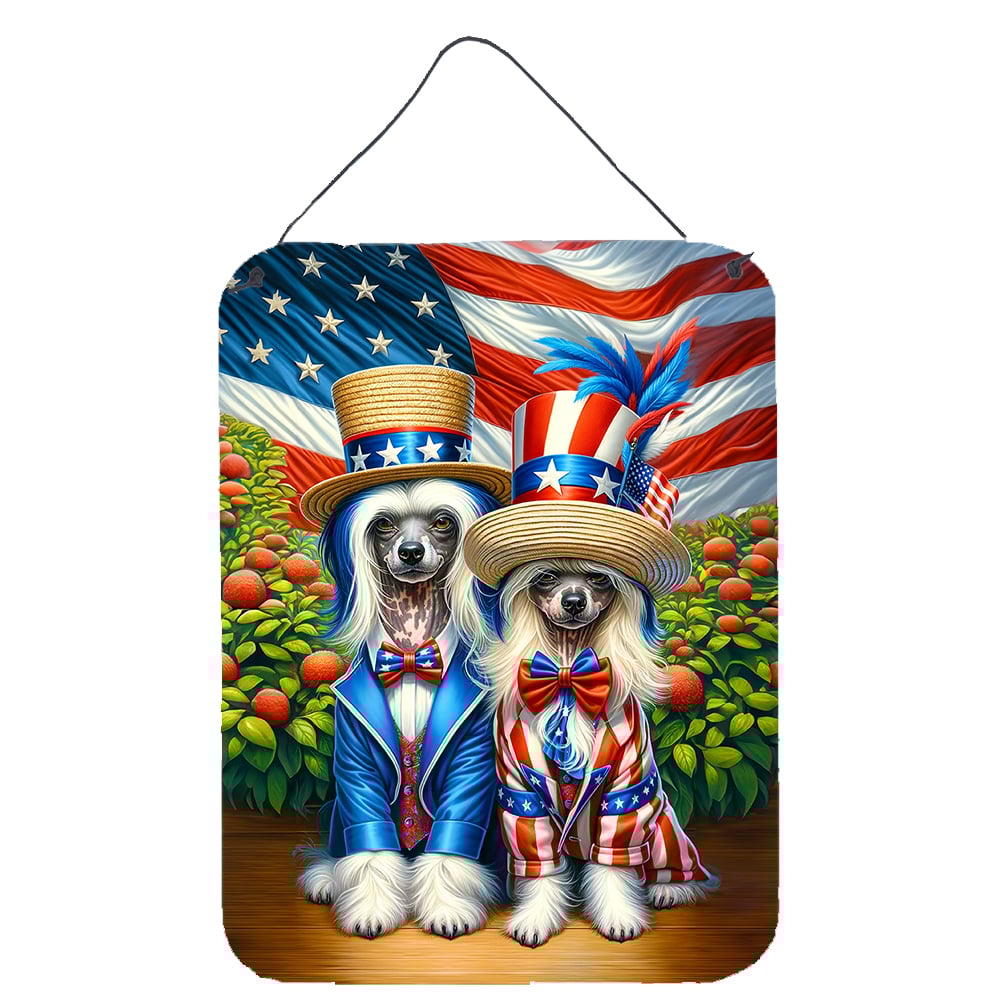 All American Chinese Crested Wall or Door Hanging Prints 12 in x 16 in