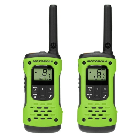 Motorola Solutions T600 35 Miles Waterproof Two-way Radio, Green (Pack of 2)