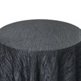 thumbnail image 4 of Fundas Para Silla – Mantel Redondo De Tafetán Arrugado De 108 Pulgadas – Mantel De Comedor Negro Triturado Brillante Para Bodas, Fiestas, Cumpleaños, Despedidas De Soltera, 4 of 5