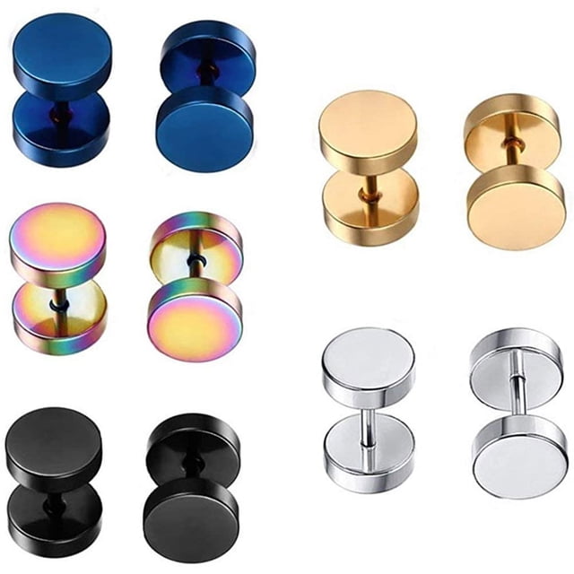 Pendientes Barbell Antialergicos Acero Inoxidable Medidas 6mm, 8mm, Varios Colores MFZFUKR BST3036148-1