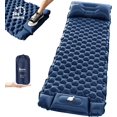 thumbnail image 1 of Matelas Pneumatique Matelas de camping Ultraléger avec Pompe à Pied Tapis de camping Plage camping Randonnée Bleu Foncé, 1 of 3
