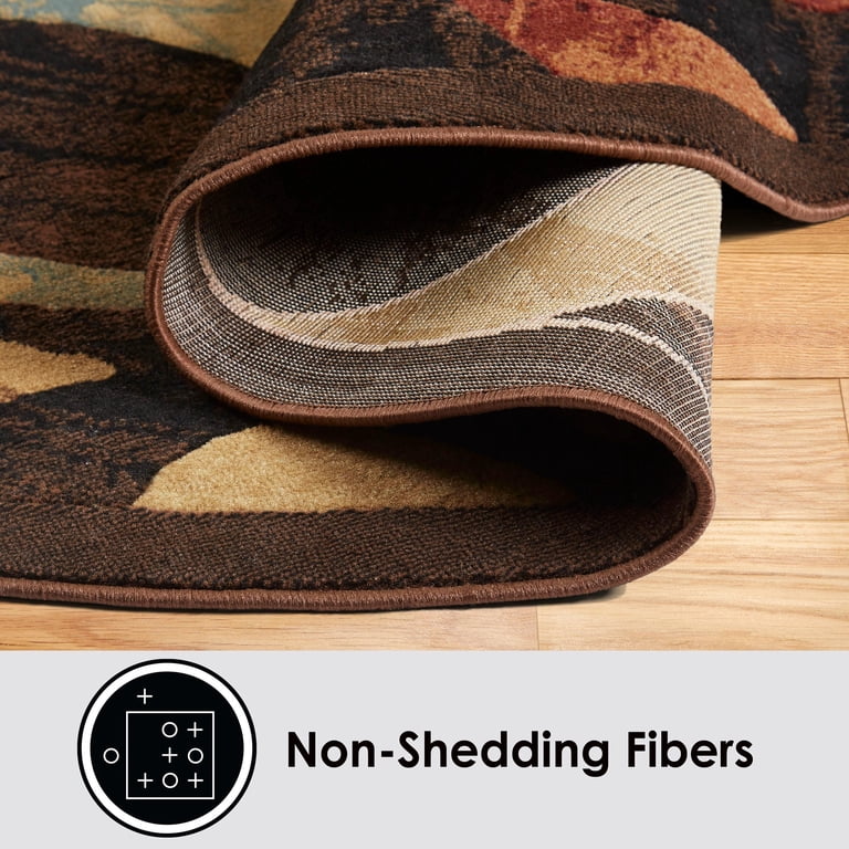 Home Dynamix Catalina Swirl Area Rug - Black/Brown 52 - Walmart.com