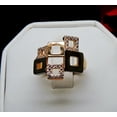 thumbnail image 4 of Geo Modern Statement Ring Black Plate Cubic Zirconia Women Ginger Lyne Collection, 4 of 5