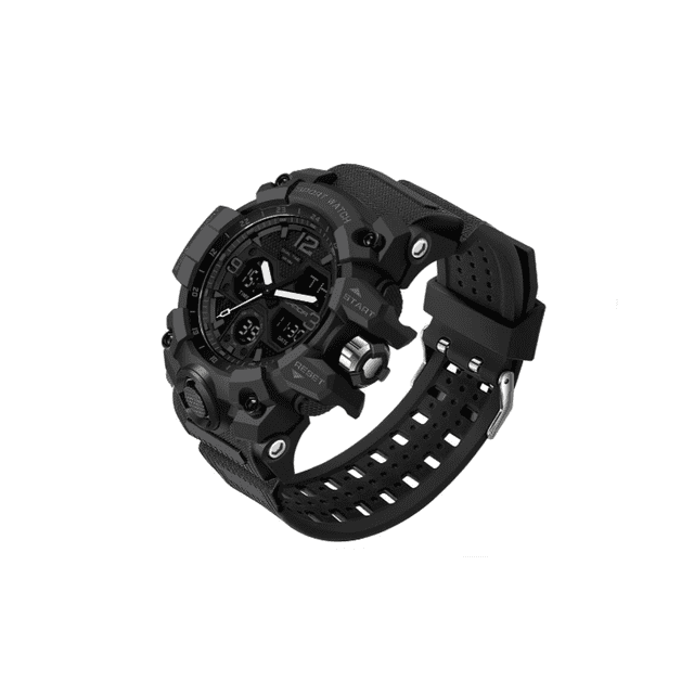 Reloj De Hombre Digital Analogo Deportivo Impermeable Malubero Negro