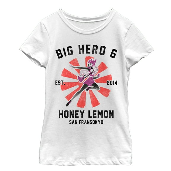 Girl's Big Hero 6 Honey Lemon Portrait  Graphic Tee White Large