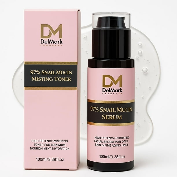 Sérum DelMark Products Snail Mucin 97% 100 ml con ácido hialurónico