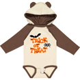 thumbnail image 3 of Inktastic Halloween Trick-or-Treat with Spider and Bats Boys or Girls Long Sleeve Baby Bodysuit, 3 of 5