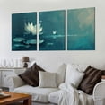 thumbnail image 2 of Leisuo Print On Canvas Art Wall Decor 12x16in x3 Lotus Pond 12x16x3pcs, 2 of 4