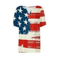 thumbnail image 4 of VerPetridure American Flag Shirts for Women 4th of July Tops USA Print T Shirt Casual Short Sleeve American Proud T-Shirt Tops, 4 of 5
