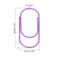 thumbnail image 2 of Unique Bargains Wide Paper Clip Coated Large Clips Bookmarks with Box 2 Inch Purple for Organize Office Home, Pack of 30, 2 of 5