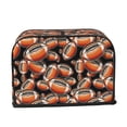 thumbnail image 6 of Toaster Covers 2 Slice, orange American football Rugby black Waterproof Bread Machine Cover Fits for Standard 2 Slice Toasters, Home Decor Toaster Protection with Hanging Rope, 6 of 7