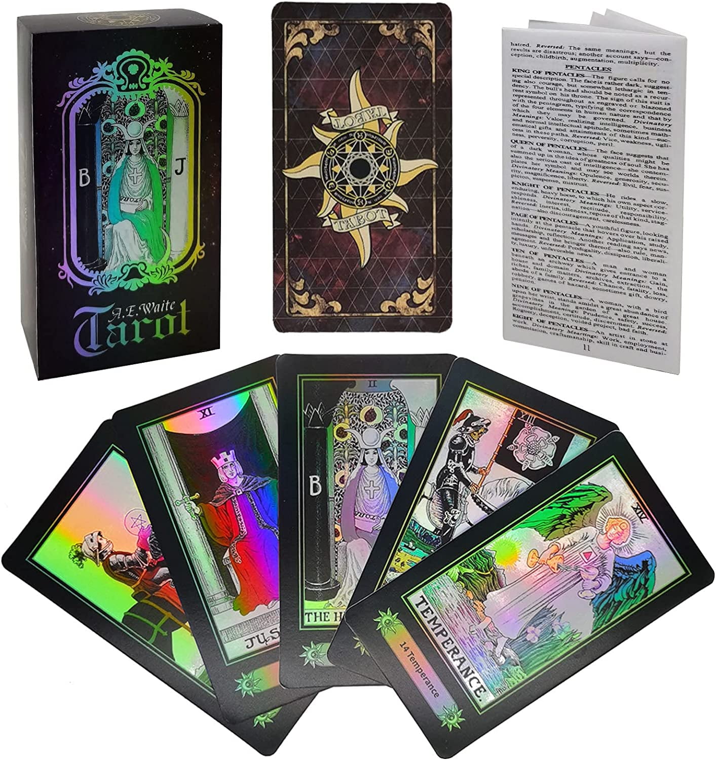 CIVG Original Tarot Cards Deck with Guidebook & Linen Tarot Bag - Smith ...