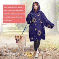 thumbnail image 4 of Wearable Oversized Blanket,Blue Gold Sun Moon Pattern Wearable Blanket Hoodie for Adults,Cozy Hooded Blankets with Super Pockets,Super Warm Fuzzy Pullover for Women & Men, 4 of 6