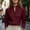 Red women fall long sleeve blouses a1, variant on thefmos Women Fall Winter High Neck Long Sleeve Button Down Blouses Elegant Business Work Tops for Women Cute Trendy Office Dressy Shirts with Solid Color, Red XL