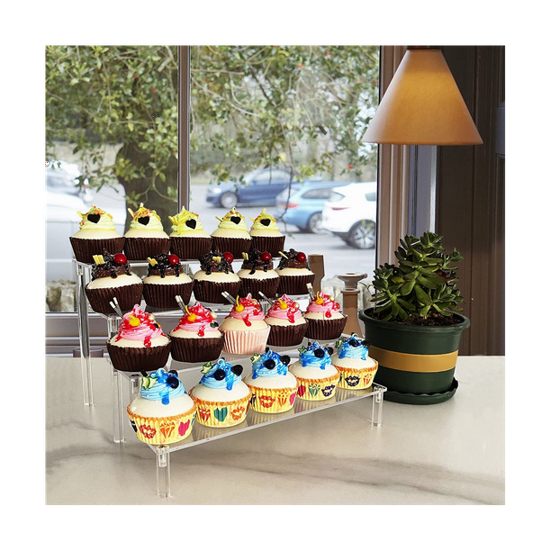 Ouskr Lot de 6 présentoirs en acrylique transparent pour produits - Présentoir à cupcakes et desserts - Présentoir en acrylique pour figurines (7,6 cm, 10,2 cm, 12,7 cm Ouskr Lot de 6 présentoirs en acrylique transparent pour produits - Présentoir à cupcakes et desserts - Présentoir en acrylique pour figurines (7,6 cm, 10,2 cm, 12,7 cm