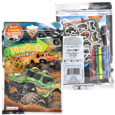 12 Pack Monster Jam Grab n Go Play Pack , party favors