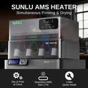 SUNLU AMS Heater Upgrade for Bambu Lab AMS Gen 1, Simultaneous Filament Drying & Printing, Fast 70°C Heating, Smart Humidity Control, 4-Roll Capacity, Easy 2-Min Install (AMS Not Included)
