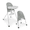 GREY/WHITE, variant on BABYLUXE HIGH CHAIR SEGLONIA 3-IN-1 FOLDING HIGH CHAIR, 3-POINT HARNESS