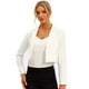 thumbnail image 1 of Chaqueta de Manga Larga para Mujer Blazer Corto con Solapa para Negocios blanco M, 1 of 6