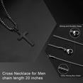 thumbnail image 5 of Turandoss Cross Necklaces Gifts for Men 14K Black Plated Dainty Box Chain Simple Trendy Pendant Jewelry Birthday Anniversary Valentines Day Gifts for Men Husband Boyfriend, 5 of 7