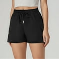 thumbnail image 2 of Women's Elastic Shorts With Drawstring Comfortable Training Shorts With Pockets, 2 of 4