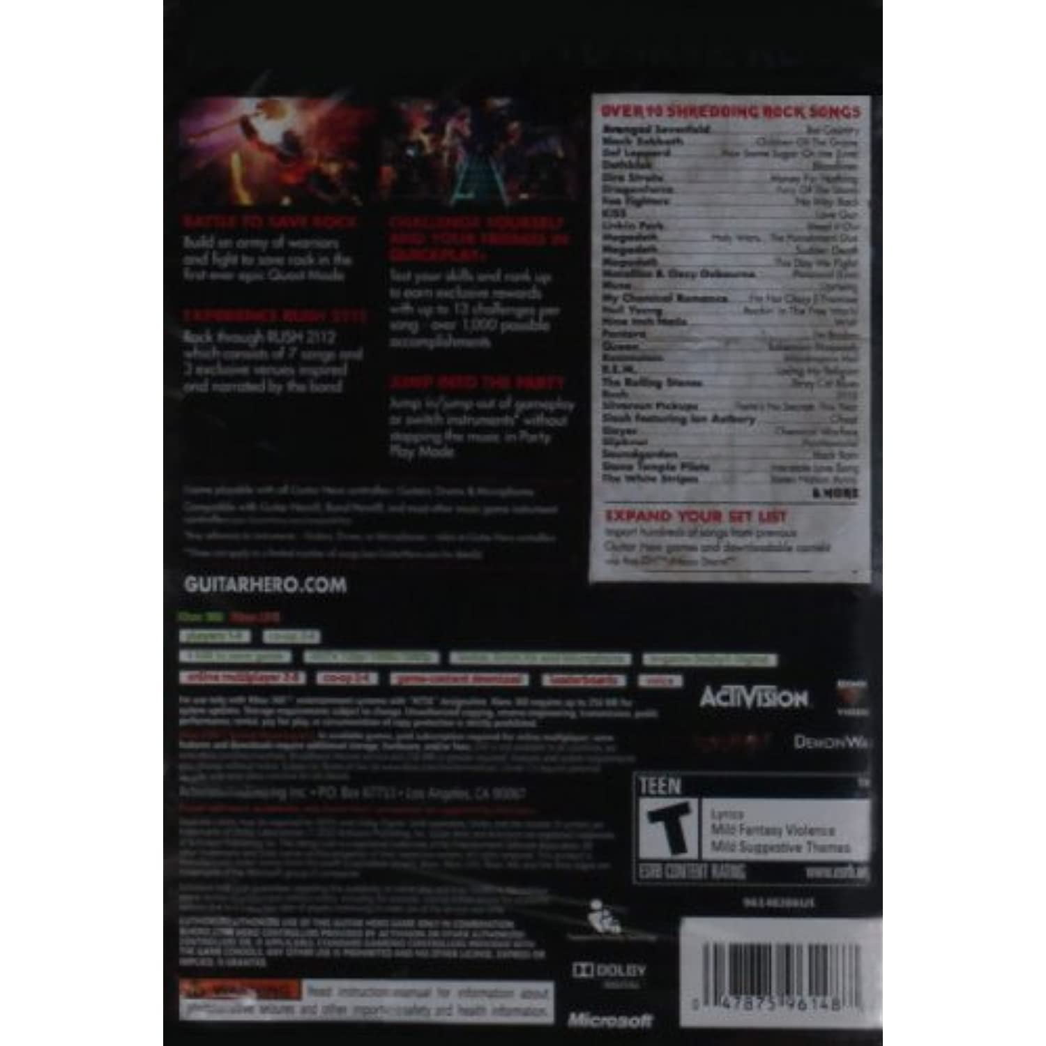  Guitar Hero: Warriors of Rock Stand-Alone Software - Xbox 360 :  Activision Inc: Video Games