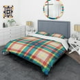 thumbnail image 3 of Designart 'Tartan Geometrical Texture III' Mid-Century Modern Duvet Cover Set, 3 of 4