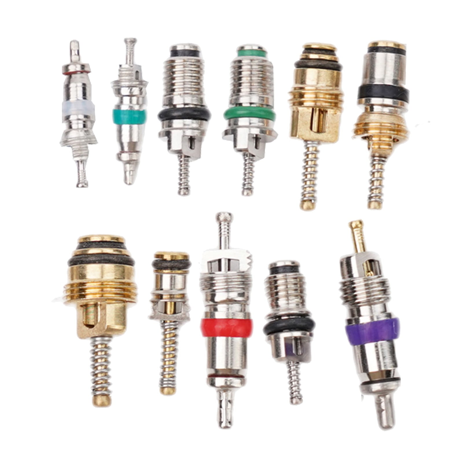 102Pcs R134A Car A/C Air Conditioning Valve Cores Tool Kit Fit For 1/4\" 5/16\" Service Ports To Remove And Install The Valve Core